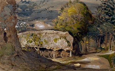 Landscape with a Barn, Shoreham, Kent by Samuel Palmer